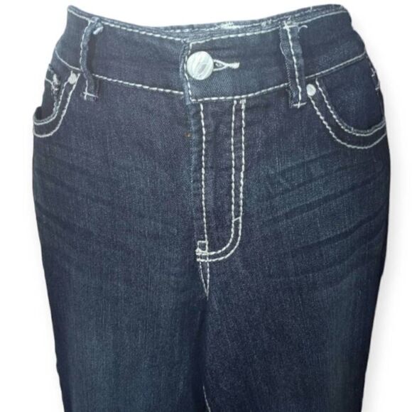 NINE WEST JEANS CUFFED REGULAR SZ.10 EUC - Picture 2 of 10